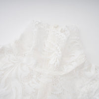 Airelle White Satin Panel Lace Maxi Dress