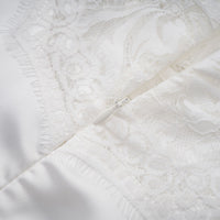 Airelle White Satin Panel Lace Maxi Dress