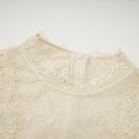 Éliane polka-dot lace-embroidered midi dress