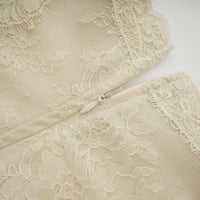 Éliane polka-dot lace-embroidered midi dress