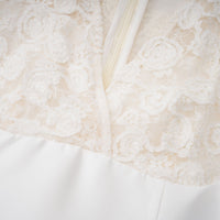 Oona White Floral Lace Pencil Midi Dress