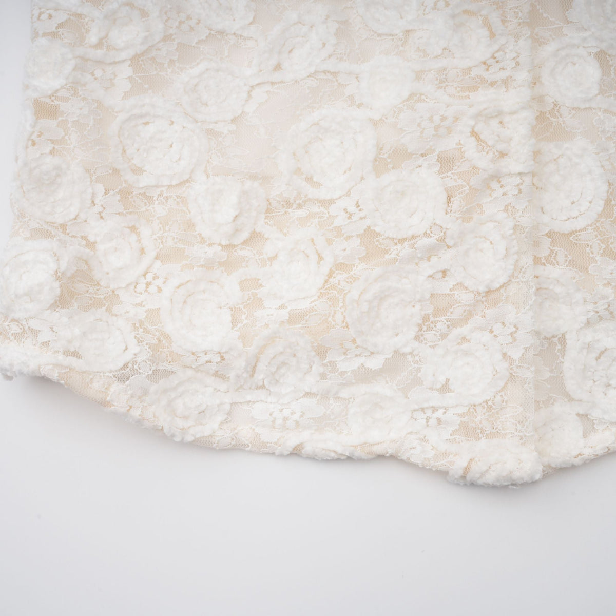 Oona White Floral Lace Pencil Midi Dress