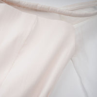 Gelsomina White Gathered Crepe Midi Dress