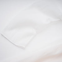 Gelsomina White Gathered Crepe Midi Dress