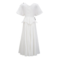 Pétale White Rose Appliqué Maxi Dress