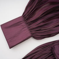 Sage Brown Crossed Design Maxi Dress