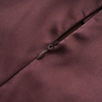 Inmaculada Brown Ruched Satin Maxi Dress (Without Gloves)