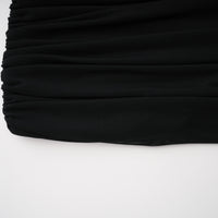 Ivona Black Halterneck Ribbon Design Mini Dress