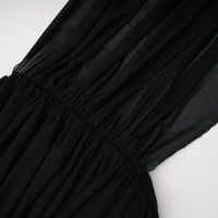Ivona Black Halterneck Ribbon Design Mini Dress