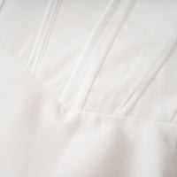 Víctor White Off-Shoulder Lace Panel Maxi Dress
