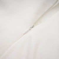 Víctor White Off-Shoulder Lace Panel Maxi Dress