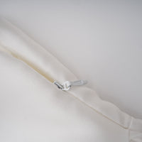 Amandine white open-back cap-sleeve midi dress