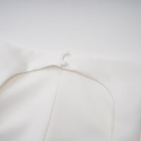 Amandine white open-back cap-sleeve midi dress