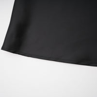 Mirela Black Lace Panel Satin Maxi Dress