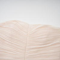Céleste neutrals ruffled pleated maxi dress