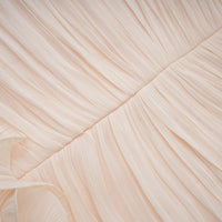 Céleste neutrals ruffled pleated maxi dress