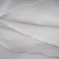 Mahault white pleated glitter-effect mini dress