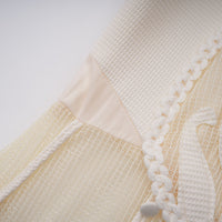 Maelle white flower-embroidered mini dress