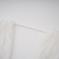Isoline white semi-sheer lace top & shorts & dress matching set