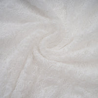 Isoline white semi-sheer lace top & shorts & dress matching set