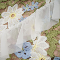 Clémence floral embroidered midi dress