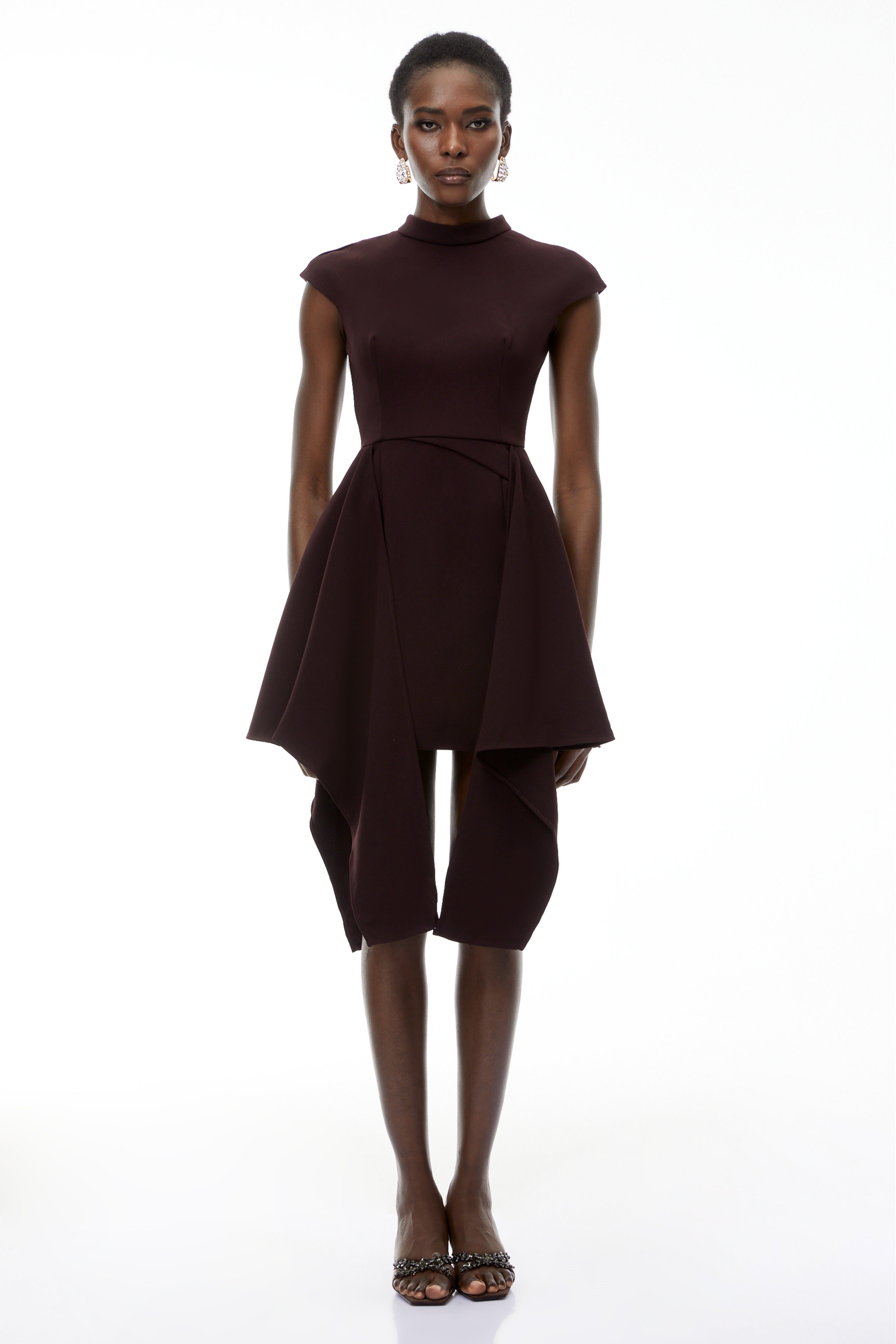 Dakota Brown Mini Dress with Ribbon