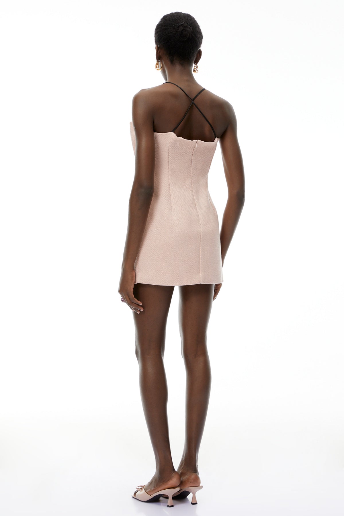 Delphine Pink Color Block Asymmetrical Mini Dress