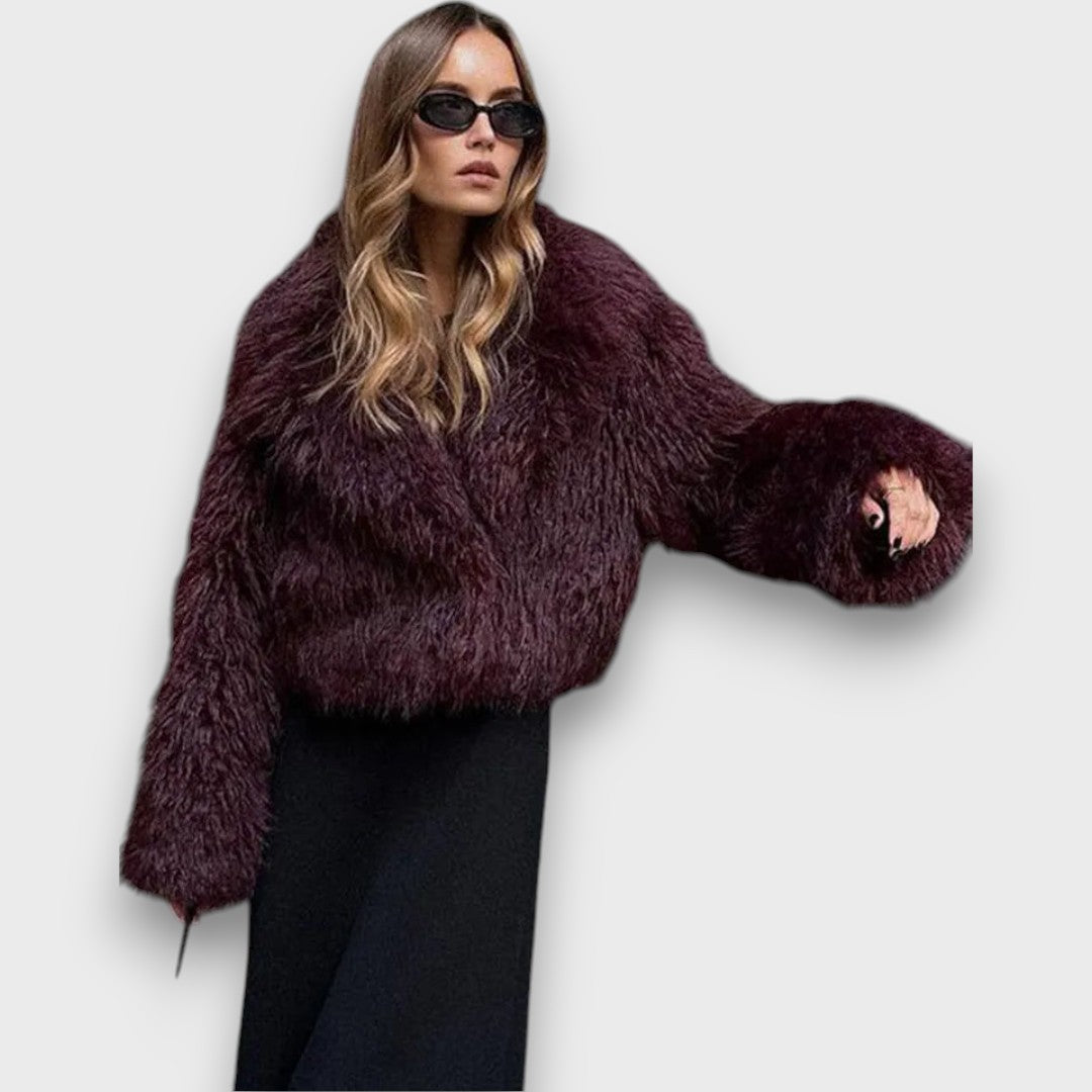 Mile – Luxury Faux Fur in Deep Burgundy