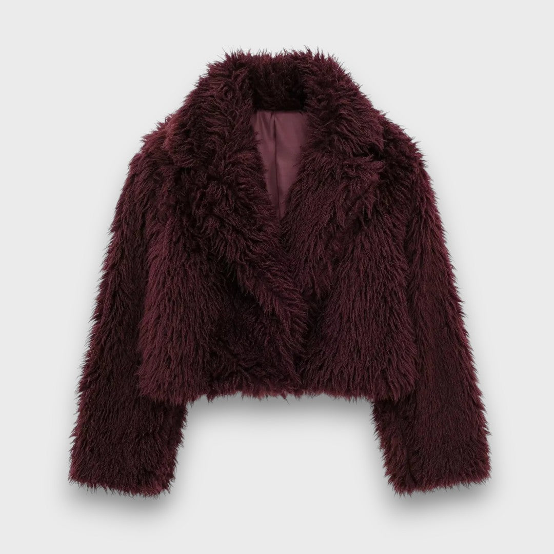 Mile – Luxury Faux Fur in Deep Burgundy