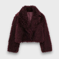 Mile – Luxury Faux Fur in Deep Burgundy