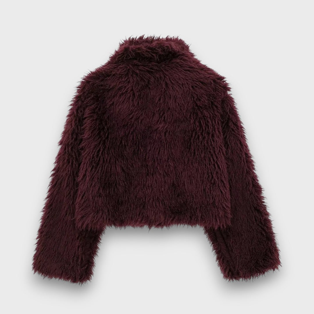 Mile – Luxury Faux Fur in Deep Burgundy