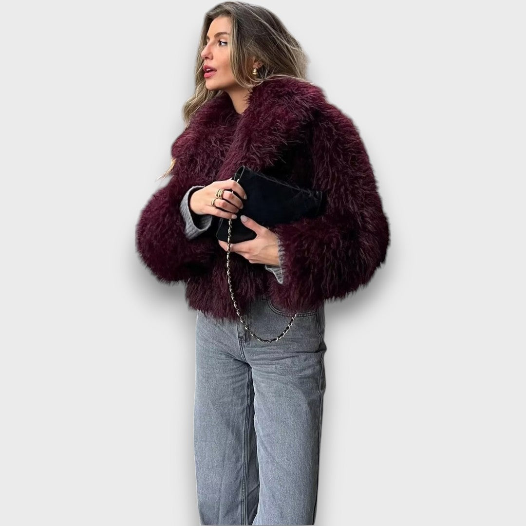 Mile – Luxury Faux Fur in Deep Burgundy