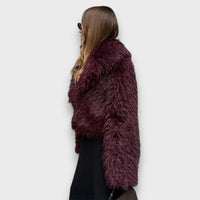 Mile – Luxury Faux Fur in Deep Burgundy