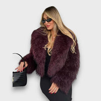 Mile – Luxury Faux Fur in Deep Burgundy