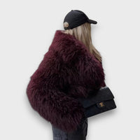 Mile – Luxury Faux Fur in Deep Burgundy