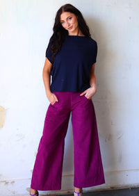 Esta Corduroy Pants Plum Caspia