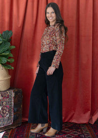 Esta Corduroy Pants Black