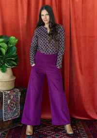 Esta Corduroy Pants Plum Caspia