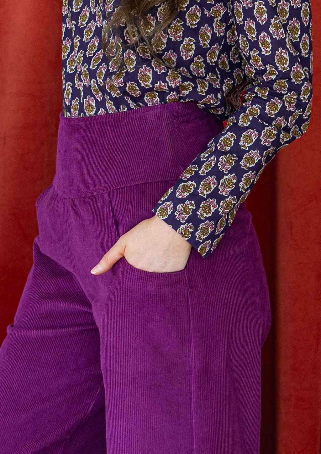 Esta Corduroy Pants Plum Caspia