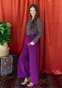 Esta Corduroy Pants Plum Caspia