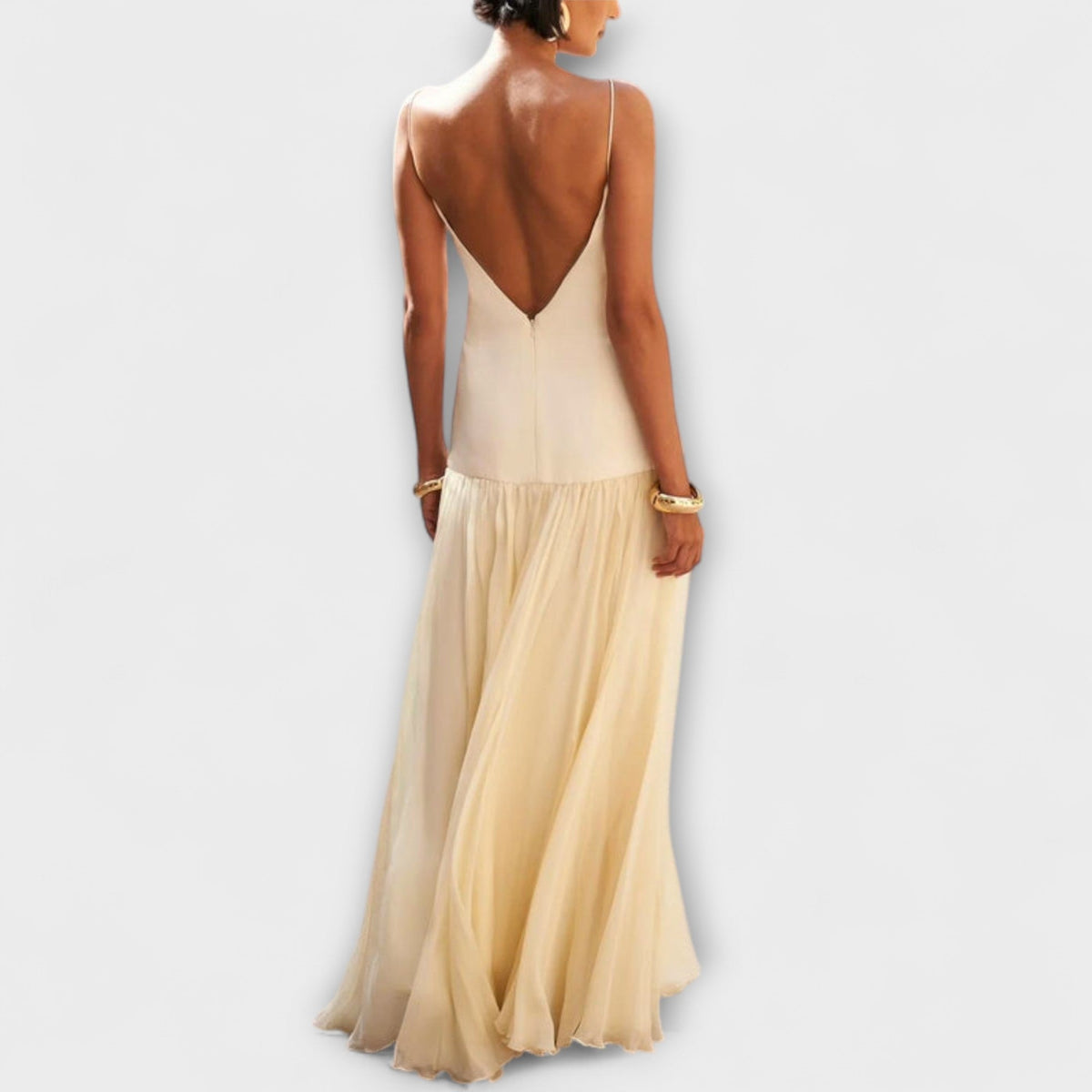 Sorayne – Flowing maxi dress in butter yellow