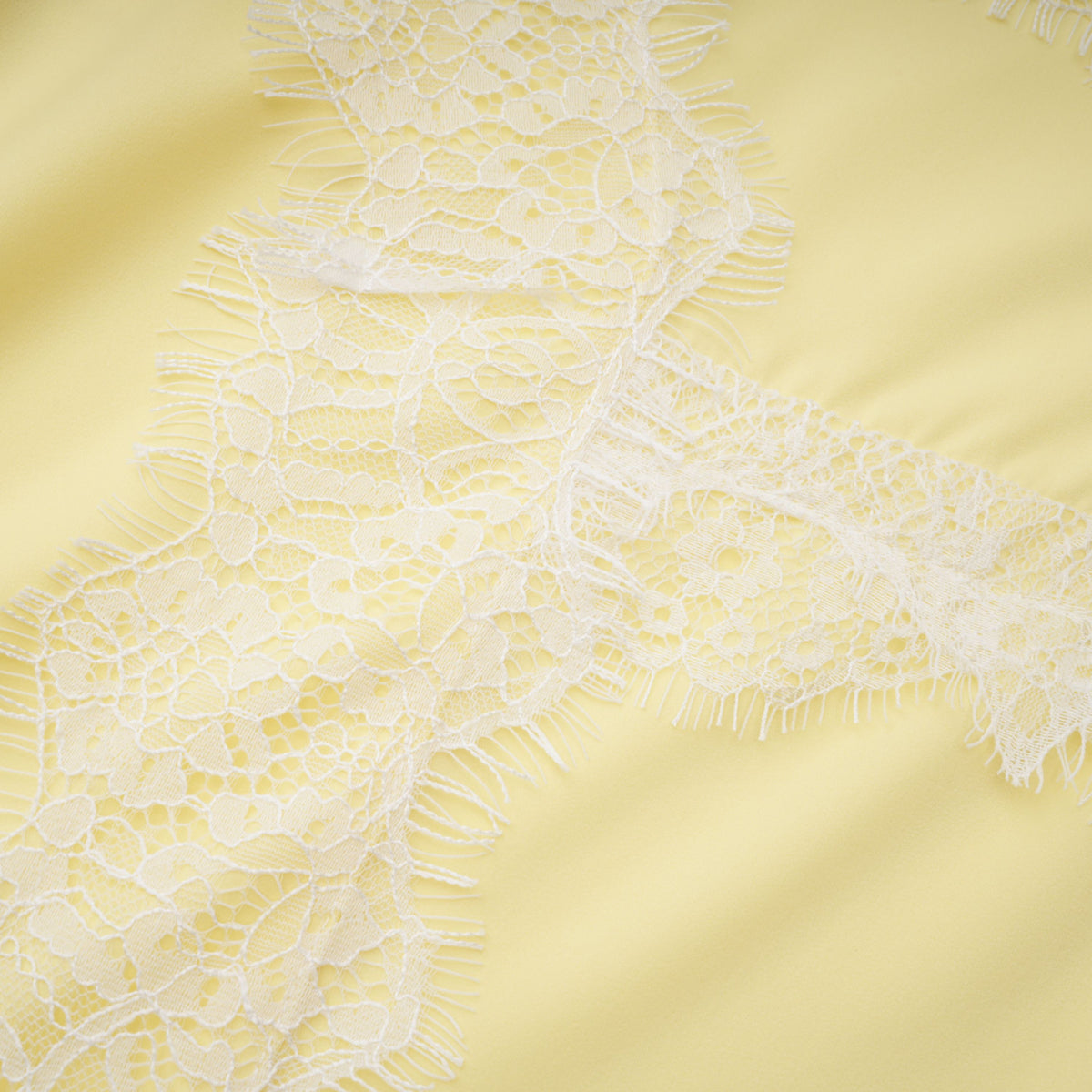 Fiamma Yellow Gathered Lace Panel Maxi Dress