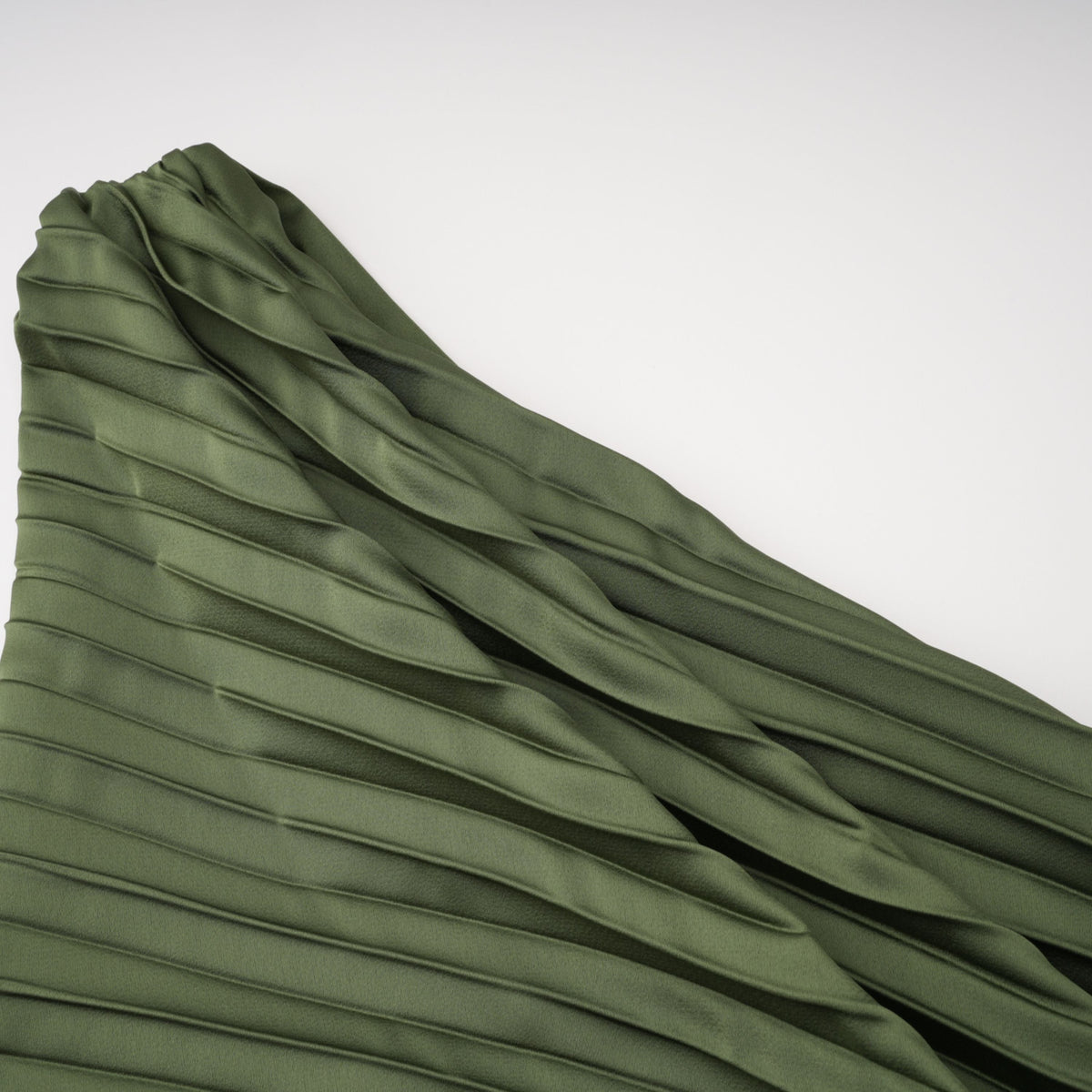 Firoozeh Emerald Green One Shoulder Pleated Maxi Dress