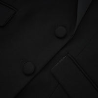 Fleur Black Blazer Mini Dress with Satin Panels