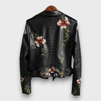 Callina – Embroidered Leather Jacket