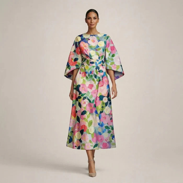 Moxlan | Elegant Floral Dress