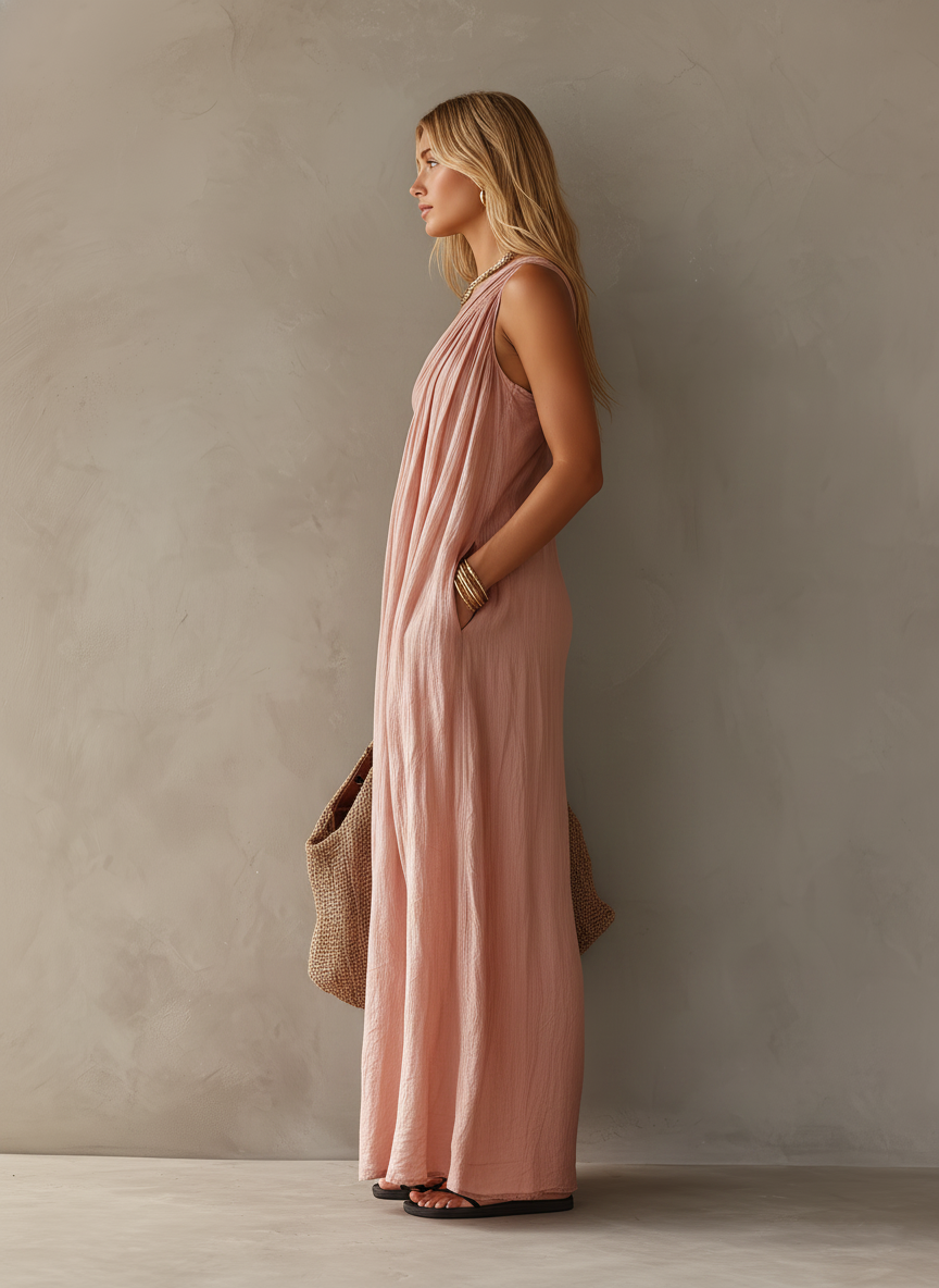 Resort One-Shoulder Maxi Dress