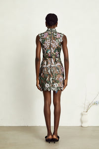 Géraldine sequin-embellished embroidered mini dress