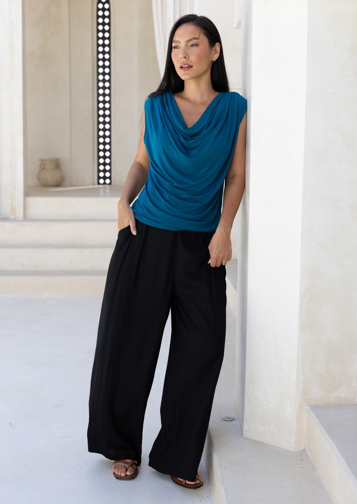 Jaya Pant Black Rayon