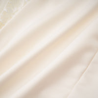 Juliette White Satin Mini Dress with Lace Panels